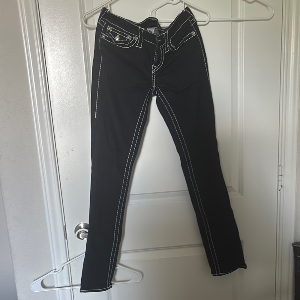 Black Jeans with White Stitching